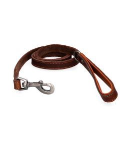 Bruine Leren riem voor uw Labrador